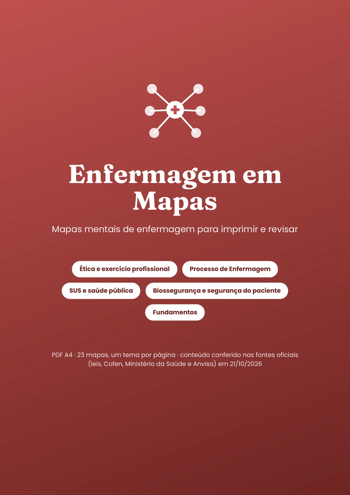 Página real do PDF Enfermagem em Mapas: capa